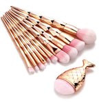 Makeup Brushes Rose Gold 11pcs