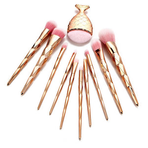 Makeup Brushes Rose Gold 11pcs